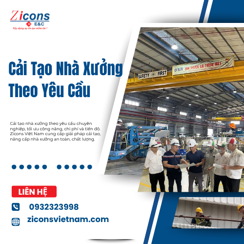Cải Tạo Nhà Xưởng Theo Yêu Cầu