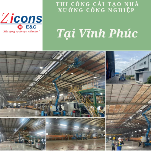 Thi Công Cải Tạo Nhà Xưởng Công Nghiệp Tại Vĩnh Phúc