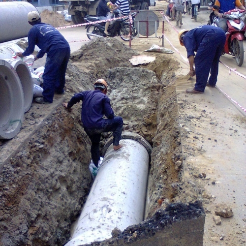 Thi công Hạ tầng kỹ thuật thoát nước Phố Nguyễn Công Trứ - TP Vĩnh Yên 