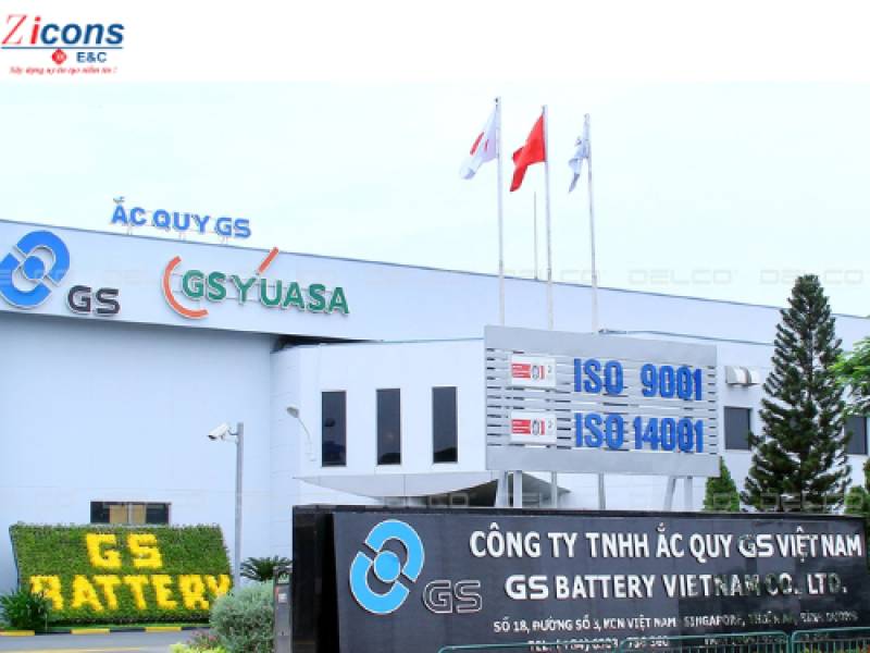 Dự án móng máy sản xuất của  Công ty TNHH Ắc Quy GS Việt Nam