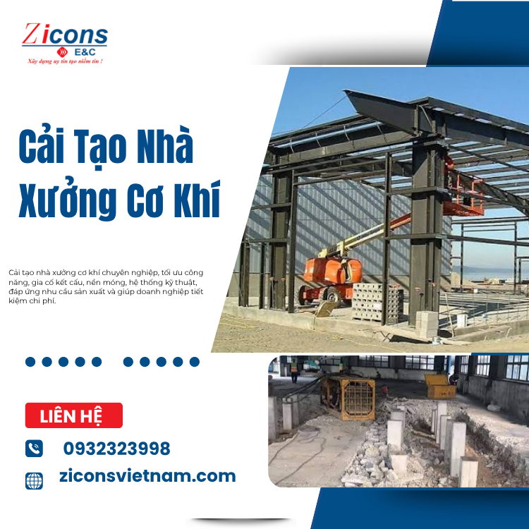 Cải Tạo Nhà Xưởng Cơ Khí – Giải Pháp Nâng Cấp Hiệu Quả Cho Doanh Nghiệp