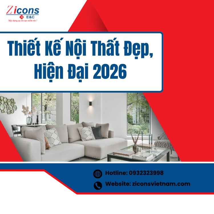 Thiết Kế Nội Thất Đẹp, Hiện Đại 2026: Xu Hướng Tiên Phong Và Giải Pháp Toàn Diện Từ Zicons Việt Nam