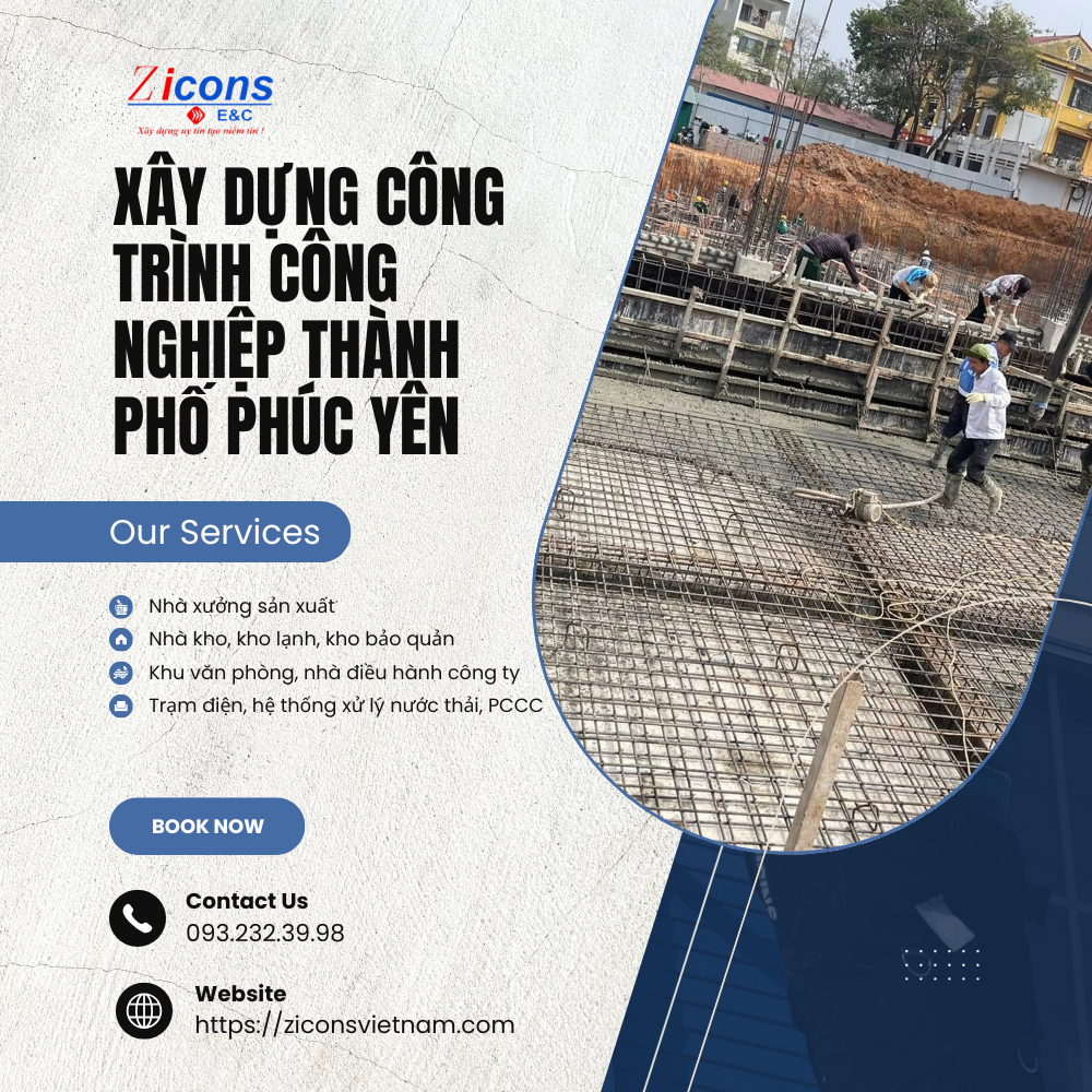 Xây Dựng Công Trình Công Nghiệp Thành Phố Phúc Yên